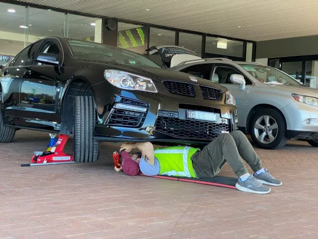 Last Check mechanic working on a Holden HSV in Sydney NSW